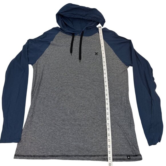 Hurley Hooded Henley Pullover Blue/Gray - Men's L - Picture 4 of 7